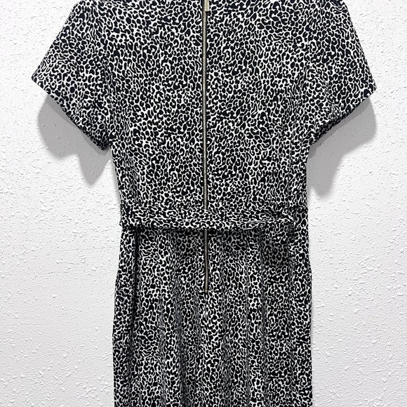 Calvin Klein Women's Tie-Waist Tulip-Sleeve Jumpsuit White Patterned Jumpsuit 8 - Picture 9 of 10